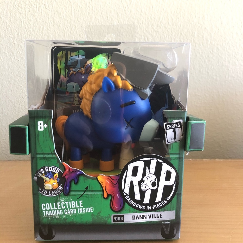 New R.I.P. Rainbows in Pieces Unicorn Figurine Toy